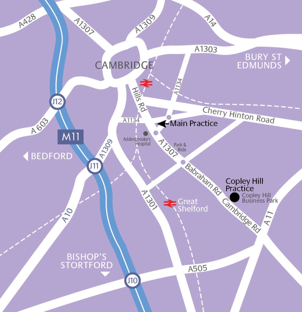 Copley Practice map